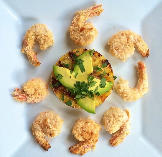 Maple Coconut Shrimp with Grilled Pineapple - Whole Lovely Life