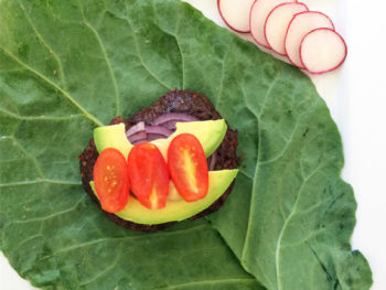 Collard Green Burger Wraps