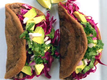 Plantain Tacos with Purple Slaw