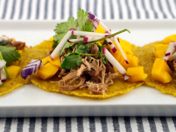 Pulled Pork Plantain Tortilla Tacos