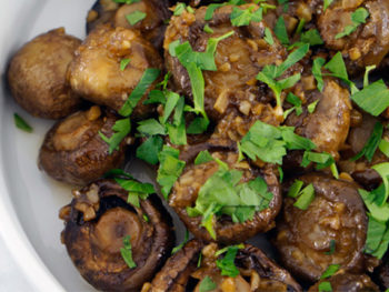 Roasted Mushrooms With Garlic, Lemon + Parsley