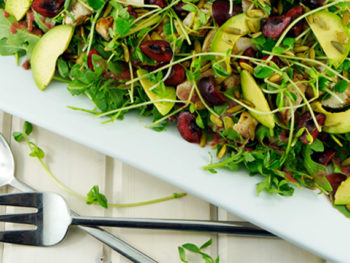 Arugula Avocado Salad With Cherry Vinaigrette