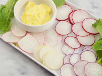 Heirloom Radishes With Sweet Lemon Butter