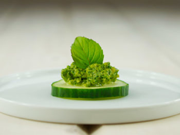 Arugula Mint Pesto Bites