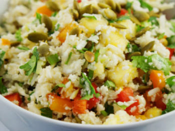 Asian Cauliflower Rice Chop Salad