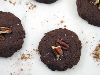 Salted Chocolate Pecan Cake Cookies (Grain Free, Dairy Free, Refined Sugar Free)