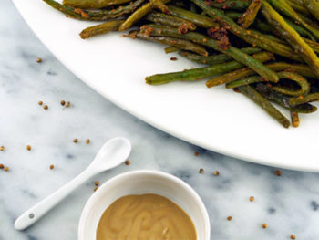 Roasted Green Beans With Dijon Coriander Butter