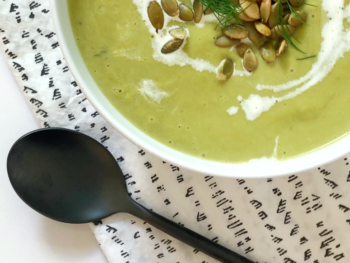 Asparagus Soup With Salt and Pepper Pepitas